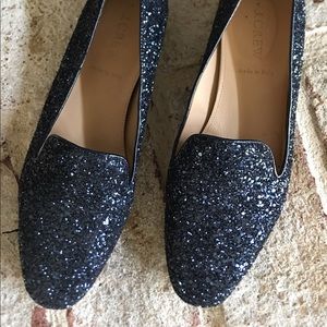 JCrew glitter Darby flats